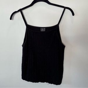 Inc International Concepts beaded black tank top